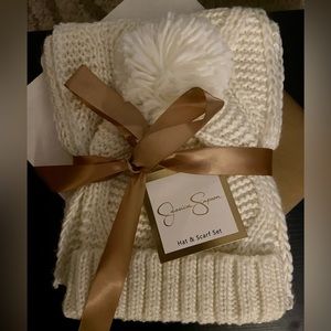 Knit hat and scarf set